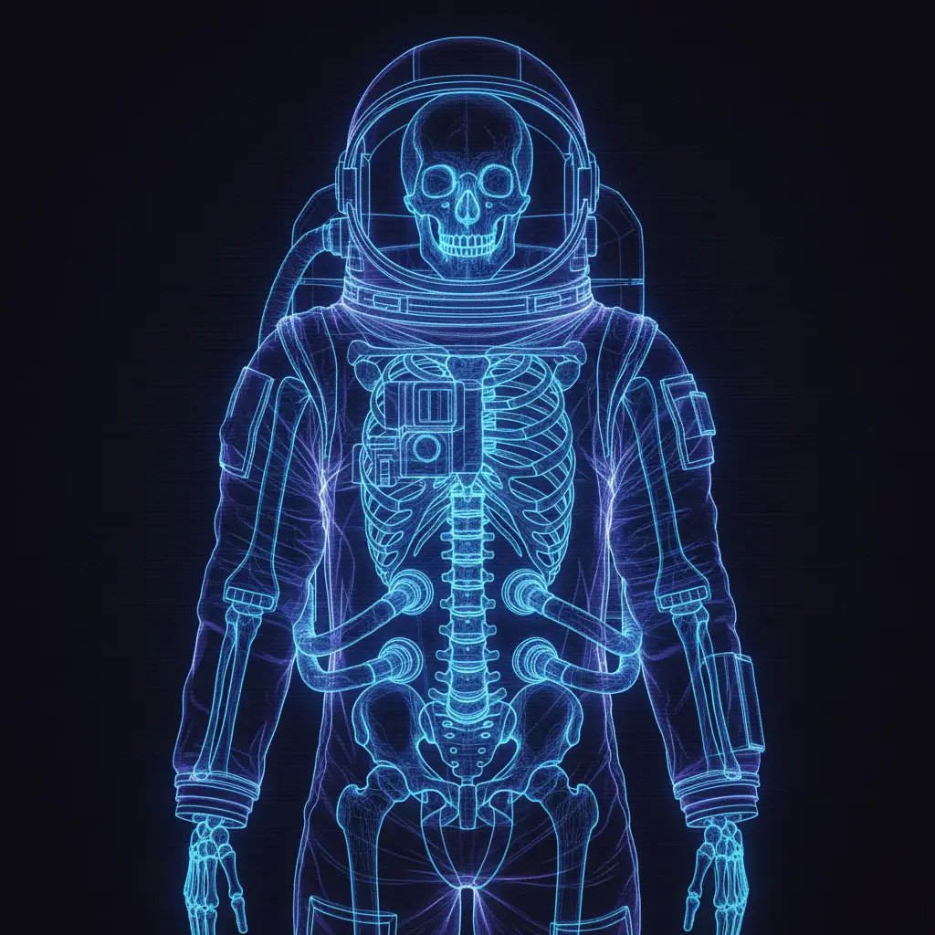 X-ray view of an astronaut