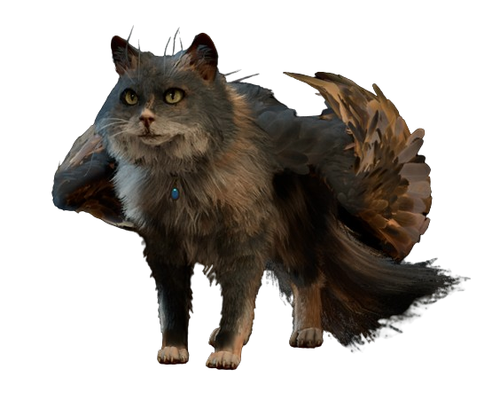 Tara the tressym: smug, winged, and judging your spell slots.